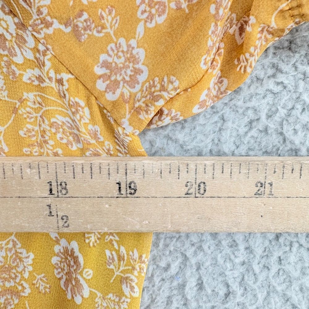 Rooley tiered floral short sleeve dress ruffle cottage core cinched waist sz M - Picture 4 of 11